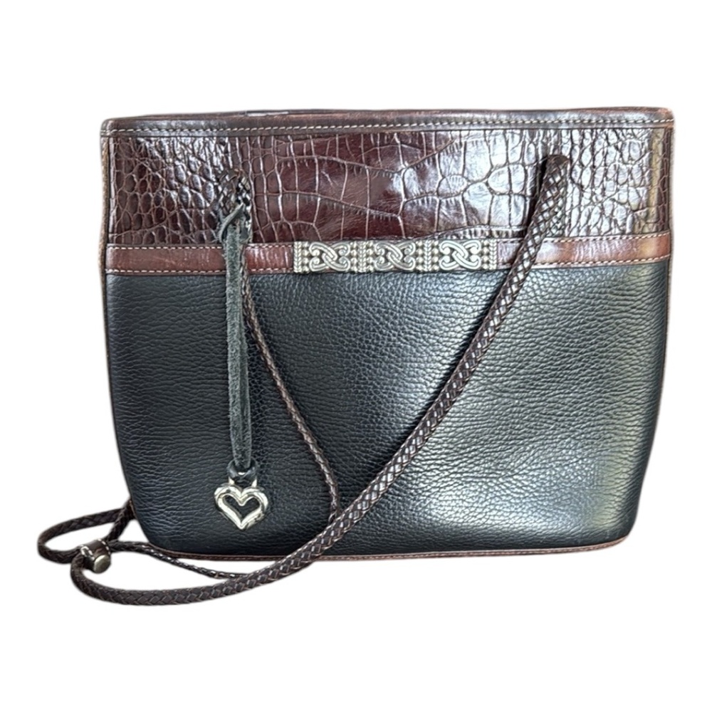 Brighton Croc Embossed & Pebbled Leather Shoulder Bag – Style A158745